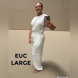 EUC White Open-Back jumpsuit